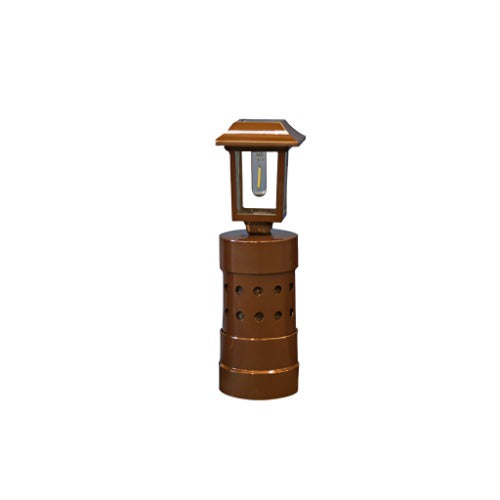 Decorative septic system vent cover – solar lamp