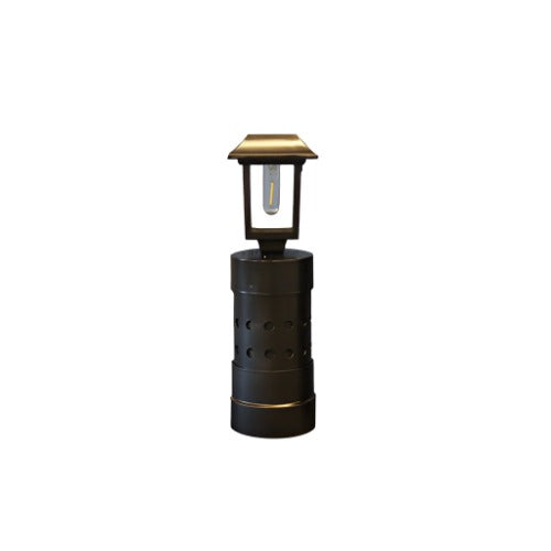 Lampe solaire noire pour évent de système septique