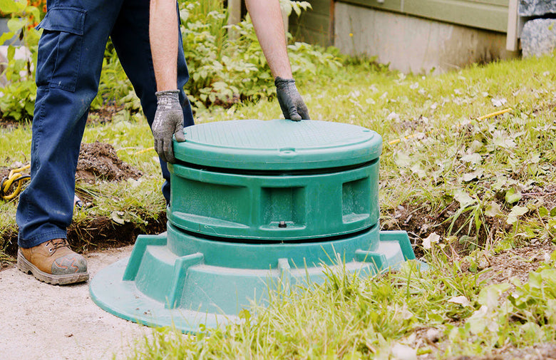 Installation rehausse pour fosse septique