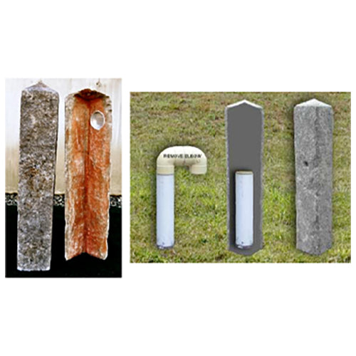 Decorative septic system vent cover Granite post Premier Tech